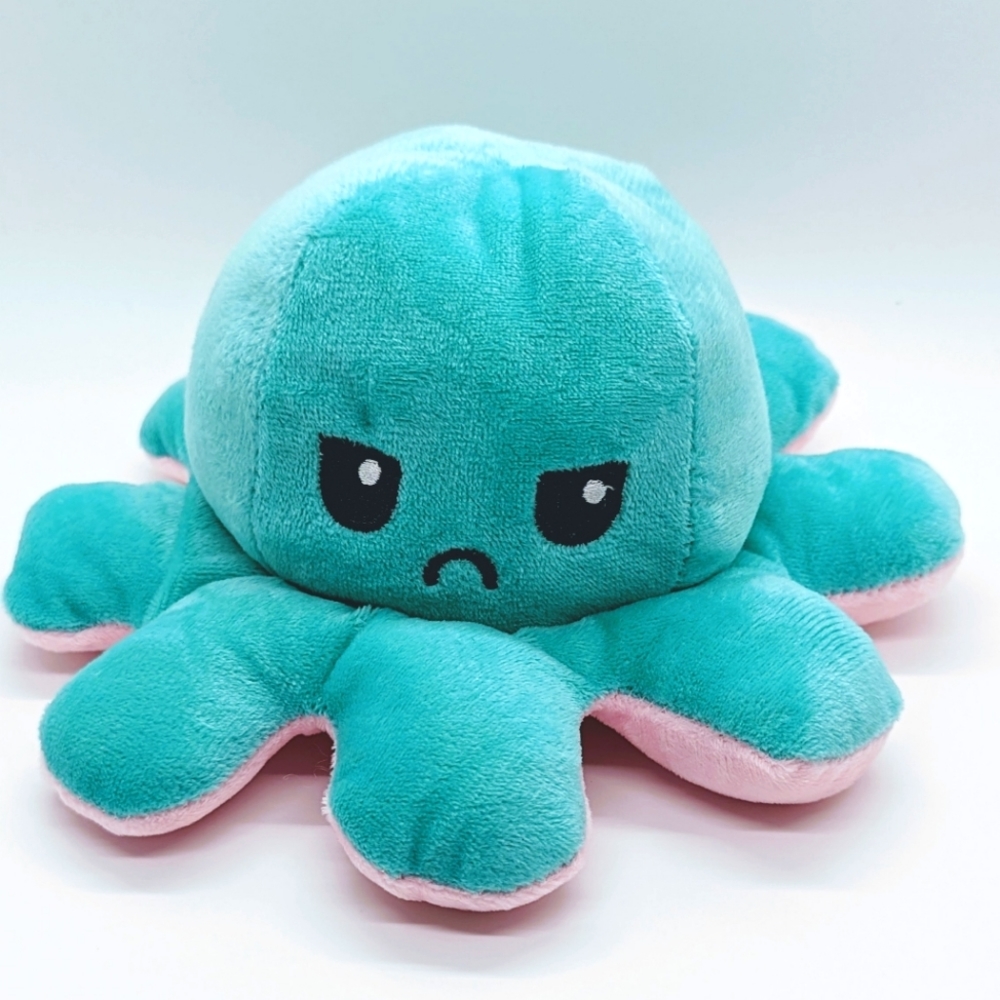 🔥 Plush Toy | Reversible Octopus Plushie | Aua Blue, Pink | 1 Piece🔥